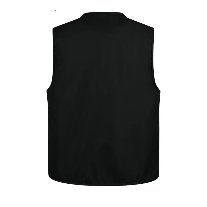 b 2019 Men Multi-Pocket Classic Waistcoat Male Sleeveless Unloading Solid Coat Work Vest Photographer Tactical Masculino Jacket