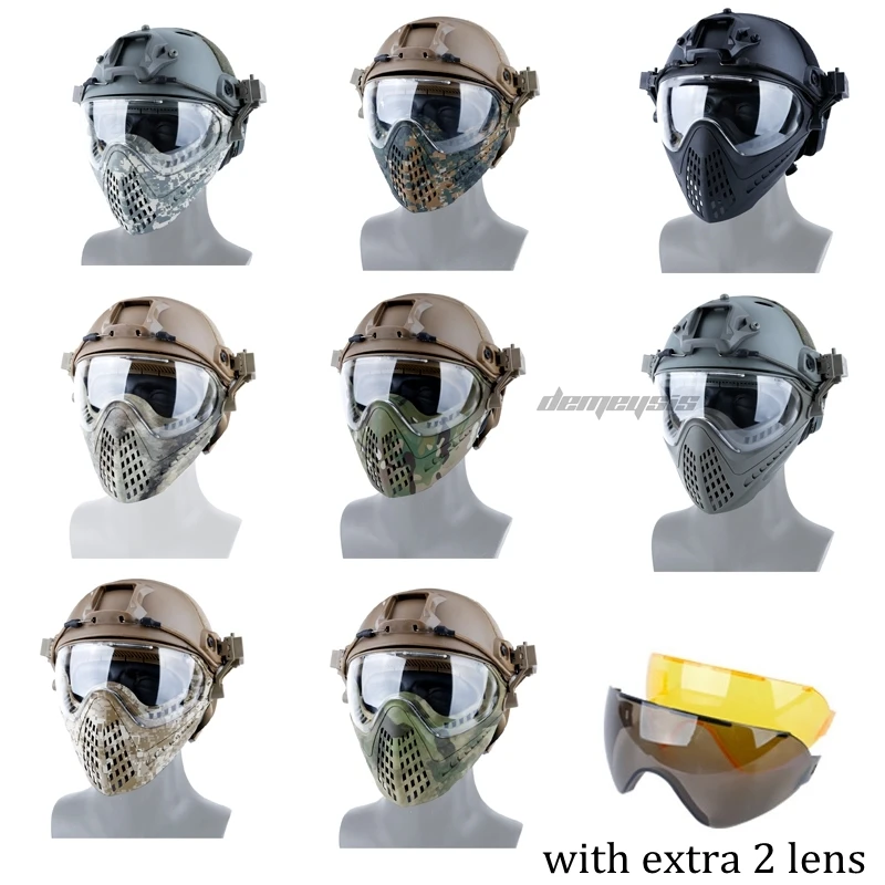 Cena Gogle taktyczne maski wojskowe armii Airsoft Paintball maski z wymiany 3 obiektyw taktyki maska CS polowanie