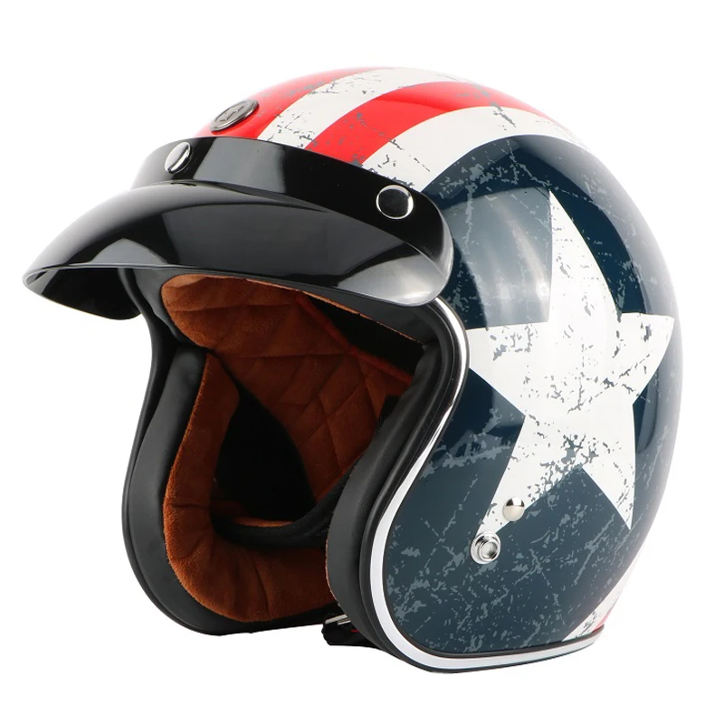 TORC T50  HELMET casco capacete open face vintage motorcycle helmet can add bubble shield jet scooter motocross helmets