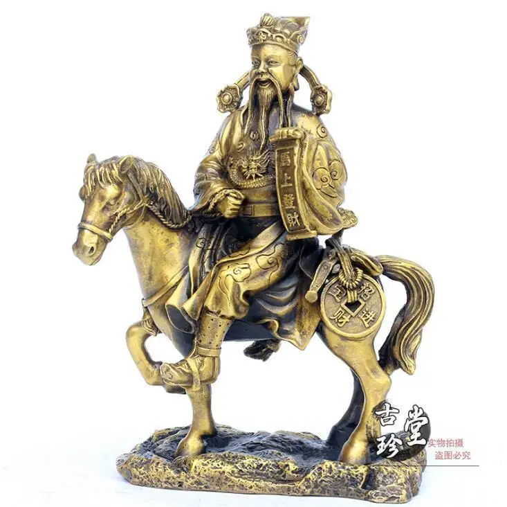 

Copper Carve Horse Carry The God Of Wealth Immediately Get Rich Lucky statue