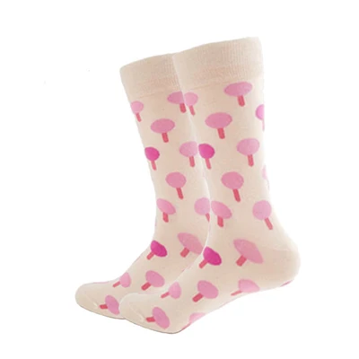 Тренд, модные мужские носки из чесаного хлопка, унисекс, женские Популярные носки для скейтборда в стиле хип-хоп, носки для мужчин, новинка, свадебные носки - Цвет: Lollipop