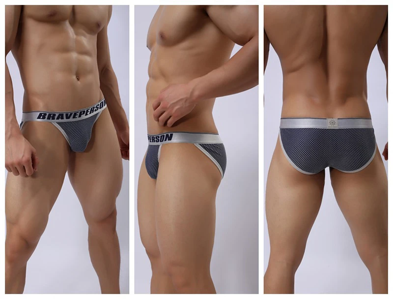 Brave Person Underwear Sexy Men's Briefs Shorts Male Panties Mens Strings Bikini Briefs Tanga Slip Calzoncillos Hombre Slips mens sheer briefs