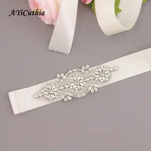 AYiCuthia Свадебные ремни с кристаллами, атласные стразы, свадебное платье, ремень, свадебные аксессуары, Свадебная лента, пояс Y8