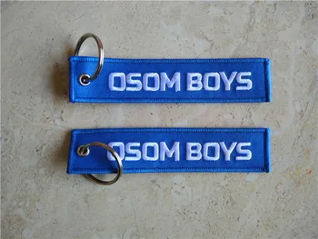 

Osom Boys Custom Embroidery Keychains With Merrow Border