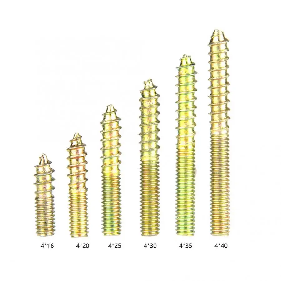 110 шт./компл. M4 шурупов дюбель, деревянная мебель разъем с двумя концами винты вешалка болт parafuso tornillos Кабеса
