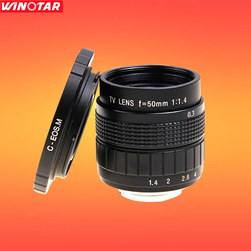 Fujian 50mm F1.4 CCTV TV Lens + C EOS M Macro Ring for Canon Mirrorless
