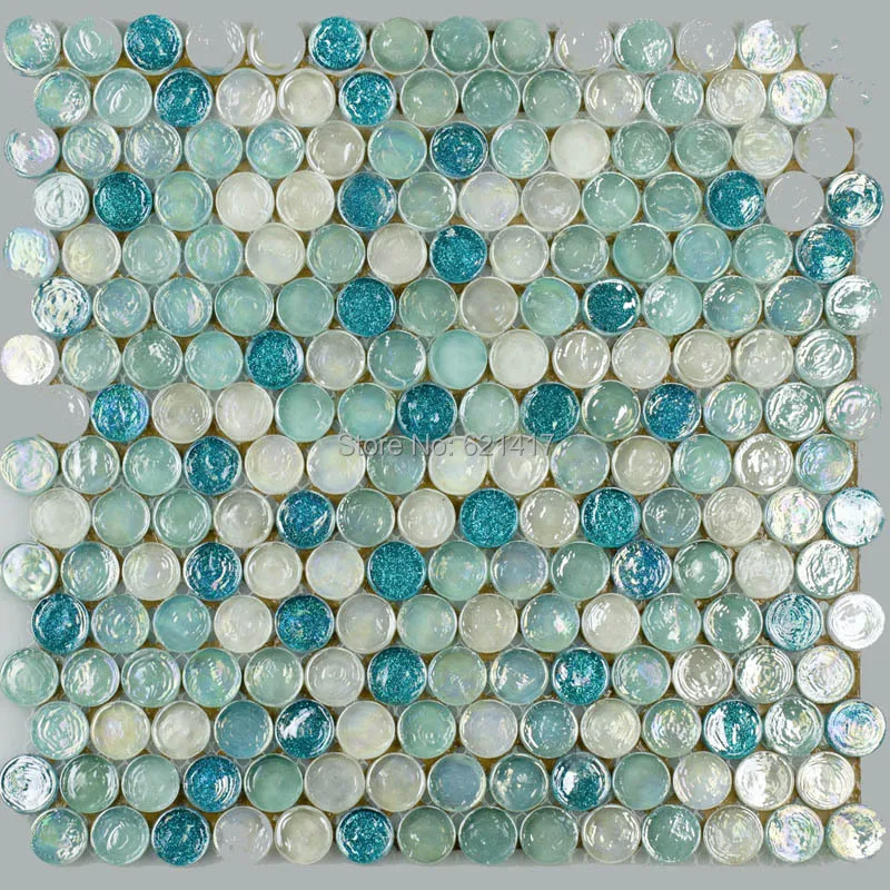 blue crystal glass mosaic tiles HMGM1116B backsplash kitchen wall tile sticker bathroom floor tile free shipping