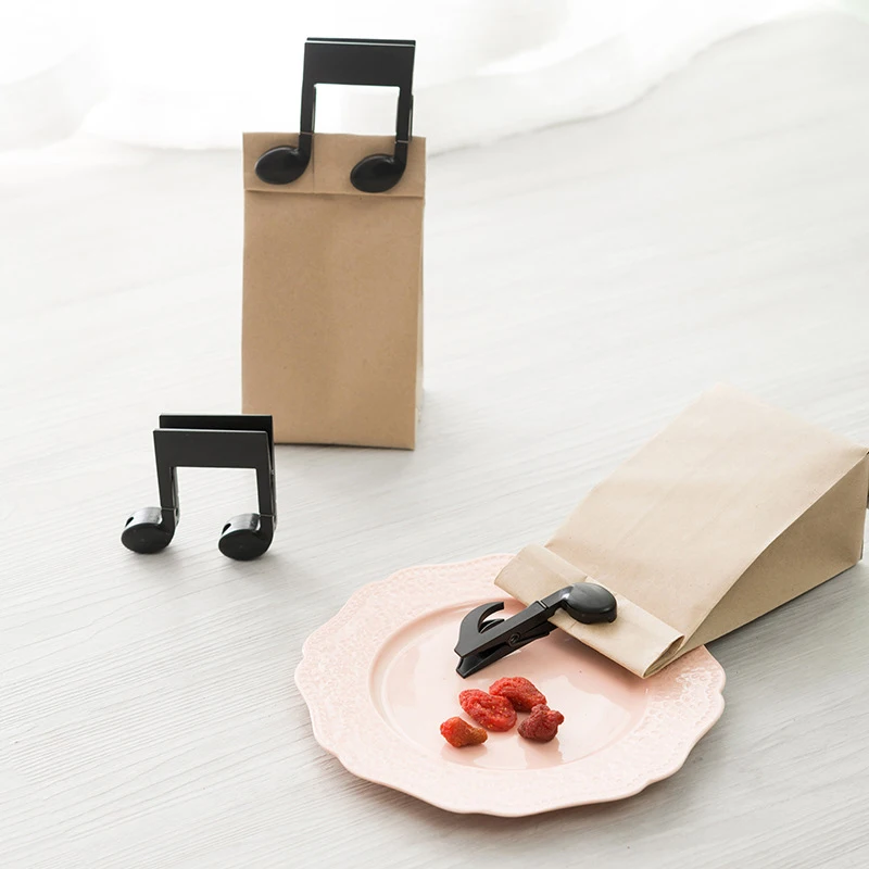 

Music Note Shape Bag Clips Multi-function Drying Clips Food Seal Folder Folder Clip Kitchen Tool