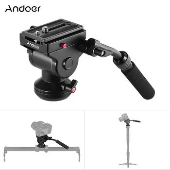 

Andoer Video Camera Tripod Action Fluid Drag Pan Head Hydraulic Panoramic Photographic Head for Canon Nikon Sony DSLR Camera