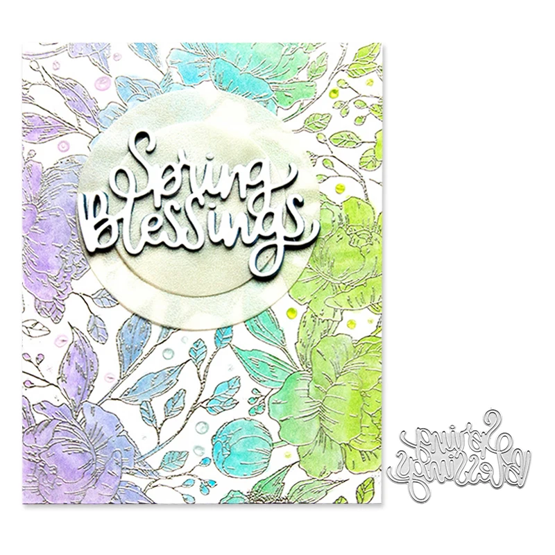 Julyarts Новое поступление весенние Blessings слова штампы металлическая пресс-форма Скрапбукинг фото трафареты для альбомов высечки для изготовления карт