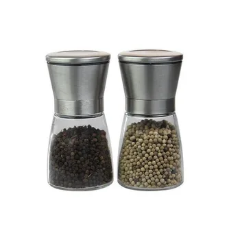 

Peper Handleiding Grinder Mill Rvs Glas Zout Spice Mills Verstelbare Keramische Rotor DIY Koken Keuken Tool