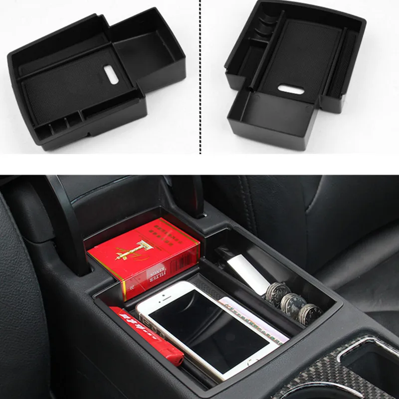

For Audi A4 B8 A5 S5 2009-2016 Central Armrest Storage Box Container Holder Tray Car Organizer Accessories Car Styling