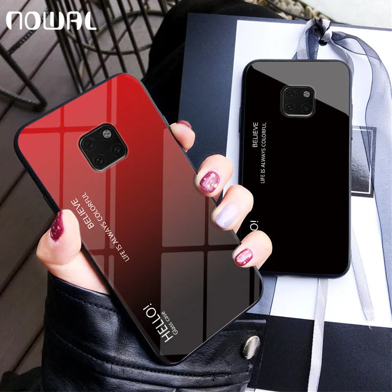 Gradation Glass Case For Huawei Mate 20 X 10 Lite P10 Plus P20 Pro P Smart NOVA 3 3i 2i 3E Honor 8X 7A Y9 2019 Y6 Y7 2018 |