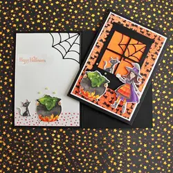 Хэллоуин паутину ведьмы металлический трафарет для DIY руки на Скрапбукинг альбом Бумага фото карты с декоративные ремесла