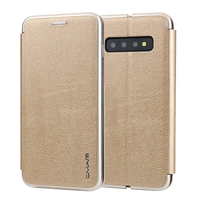 Binbo для samsung Galaxy S10 Plus чехол S10 Магнитный Флип кожаный бумажник складной кронштейн чехол для samsung S10 Plus S10 чехол Capa - Цвет: Золотой