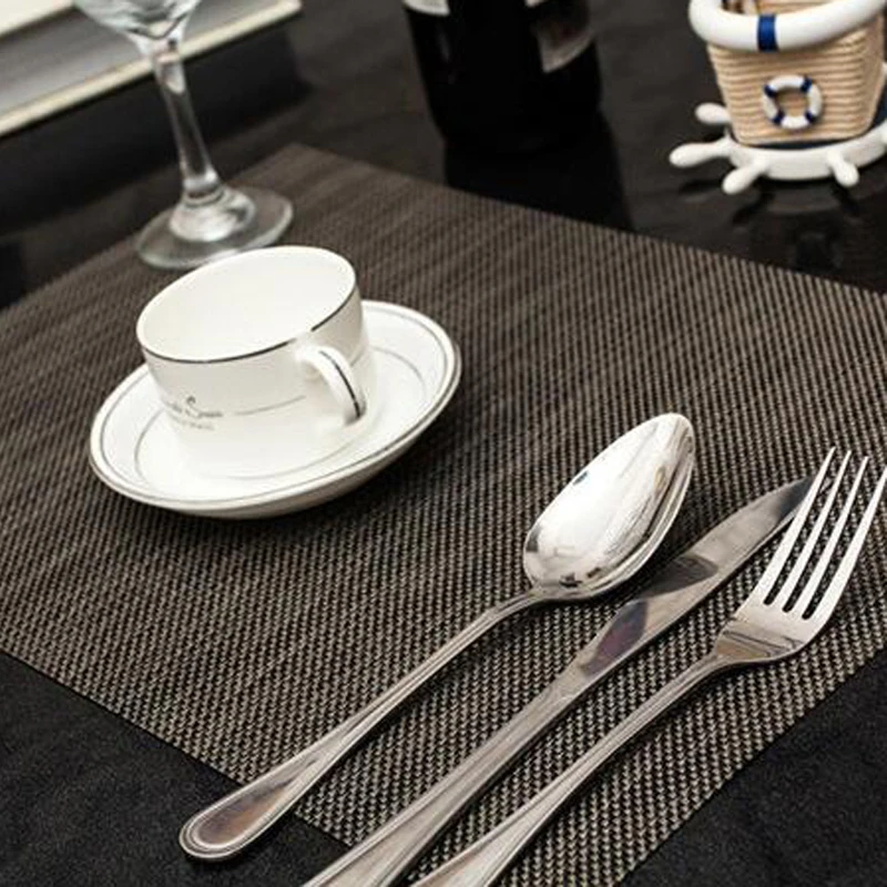 4 pcs/set Modern Europe Mat High Quality Kitchen Insulation Placemats Bar Restaurant Grid Table