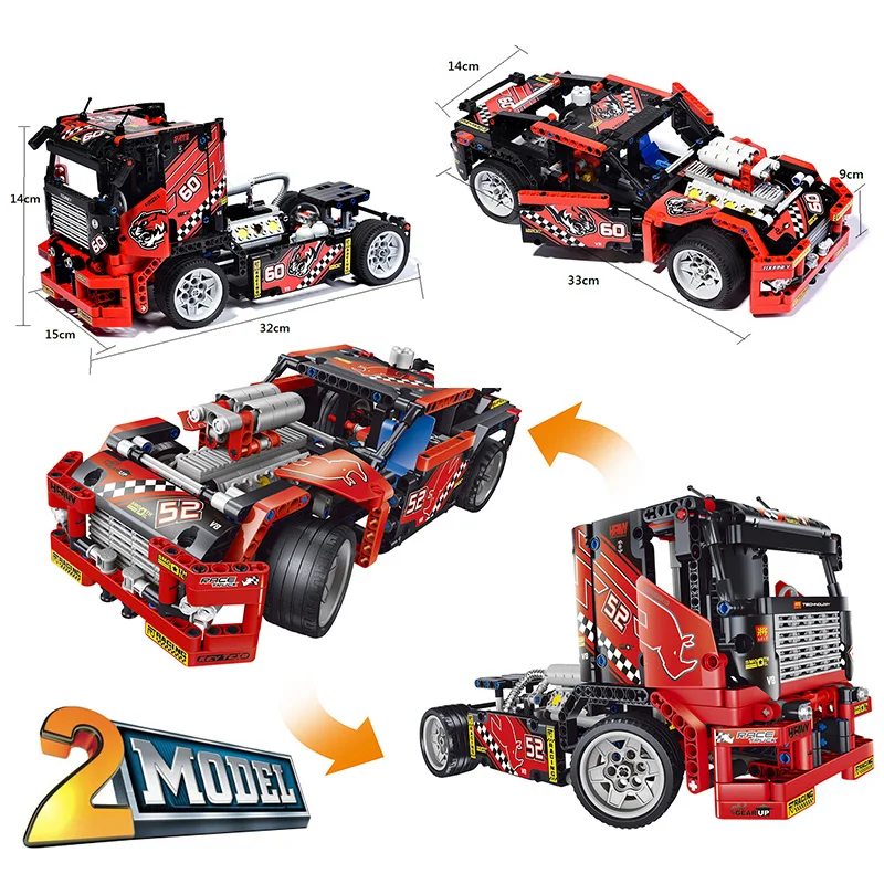 

Technology Building Blocks City Truck Variable Racing Racing Car Assemble CarSeries Model Revenge Jets Gift For Boy Legoinglys