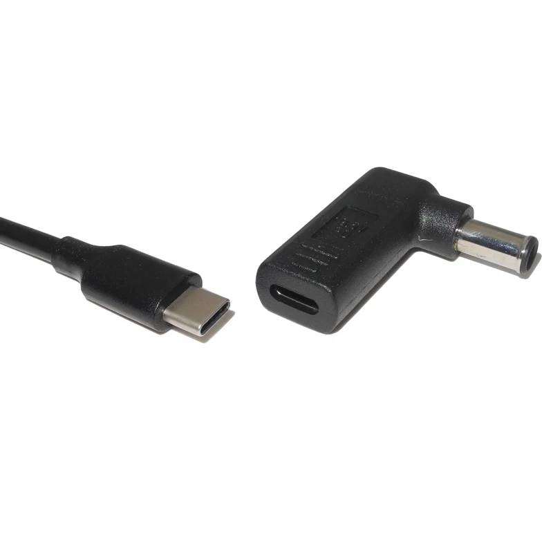 Feminino para Usb c pd Feminino para 65x44 Milímetros Masculino Plug Converter Power Adapter Connector Adaptador de Carregamento do Portátil Sony Vaio lg tipo c - Imagem 2