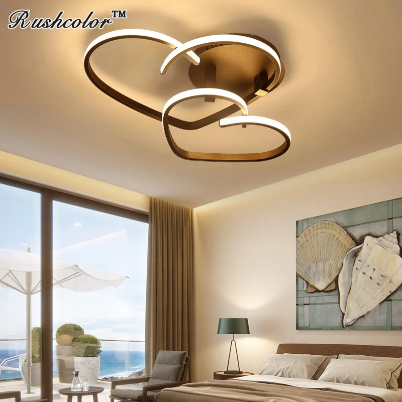 

2018 Modern innovative brown heart-shaped ceiling light for livingroom and bedroom Create a warm and romantic life Free Shipping