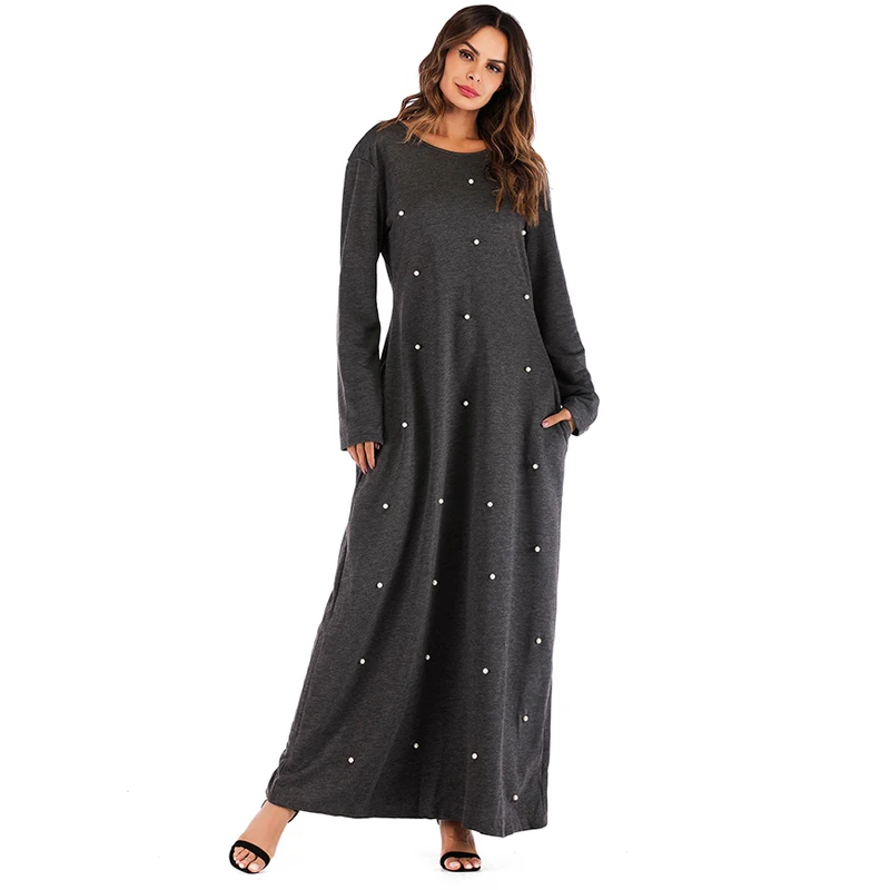 Abaya Дубай Арабский Кафтан Турция исламский жемчуг мусульманское платье хиджаб женские марокканские Бангладеш халат Marocain Arabe Vestido платья