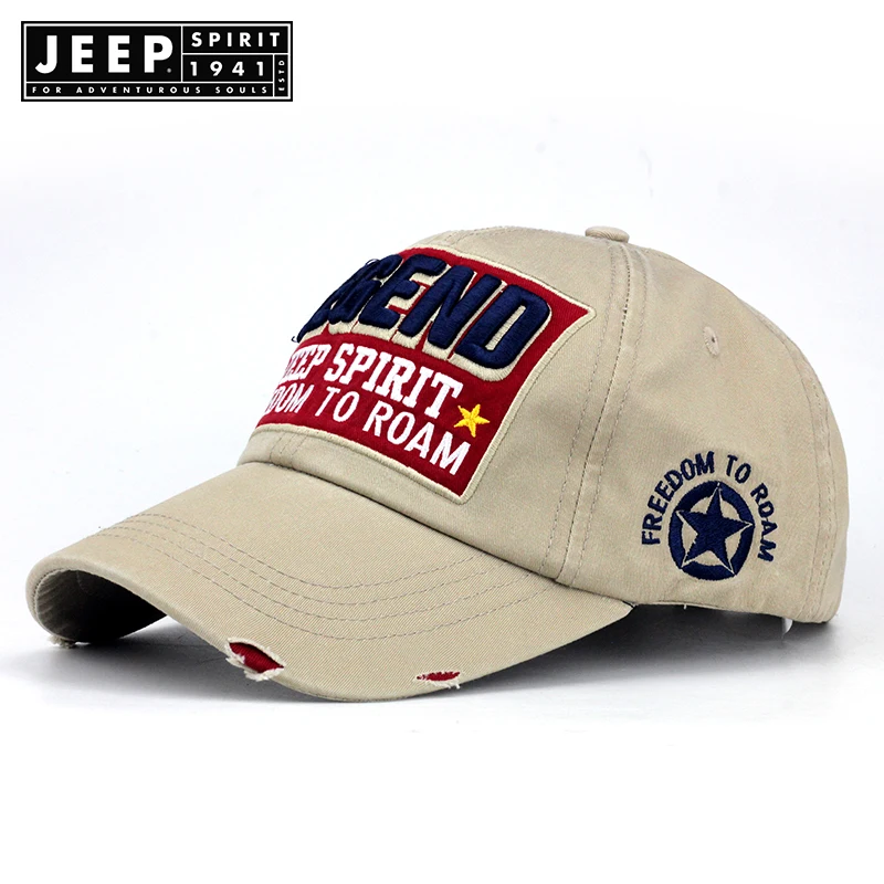 Бренд JEEP SPIRIT вымытая хлопковая бейсболка 2019 для мужчин женщин пап шапка с