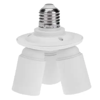 

3 in 1 E27 60W Lamp Holder Light Bulb Socket Adapter Splitter Shift 3E27 Studio Plastic 110V-240V For Illumination Accessory