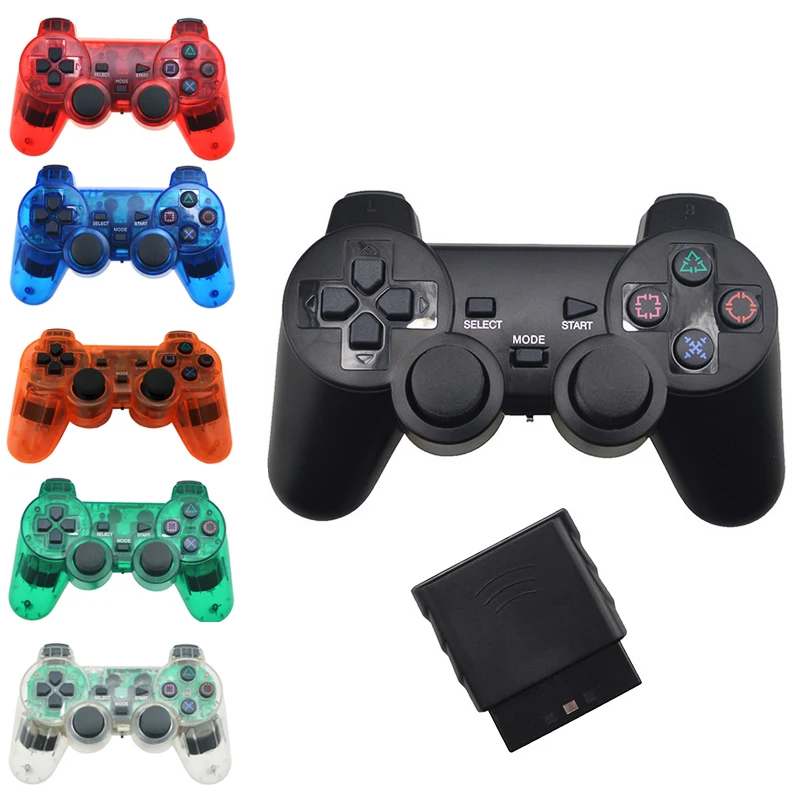Беспроводной геймпад для sony для PS2 контроллер для Playstation 2 Консоль джойстик полное колебание Shock Joypad Беспроводное управление