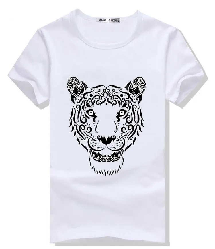 

Funny T Shirt Men 95% Cotton Print Tiger Creative Cool Tops Tees 2018 New Arrival O-Neck Short Sleeve Y8768