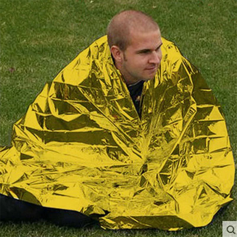 

Outdoor Waterproof Emergency Survival Rescue Blanket Thermal Space First Aid Sliver Warm Blanket