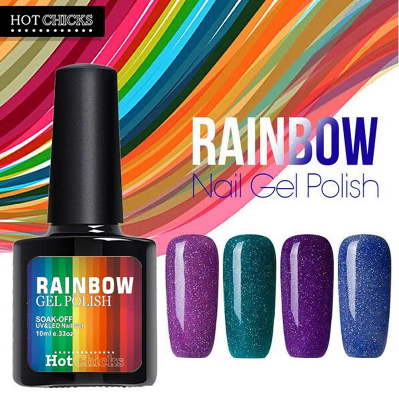 HOT CHICKS 3pcs/lot Neon Vernis Semi Permanent 10Ml Rainbow Uv Gel Nail Polish Long Lasting Led Art | Красота и здоровье