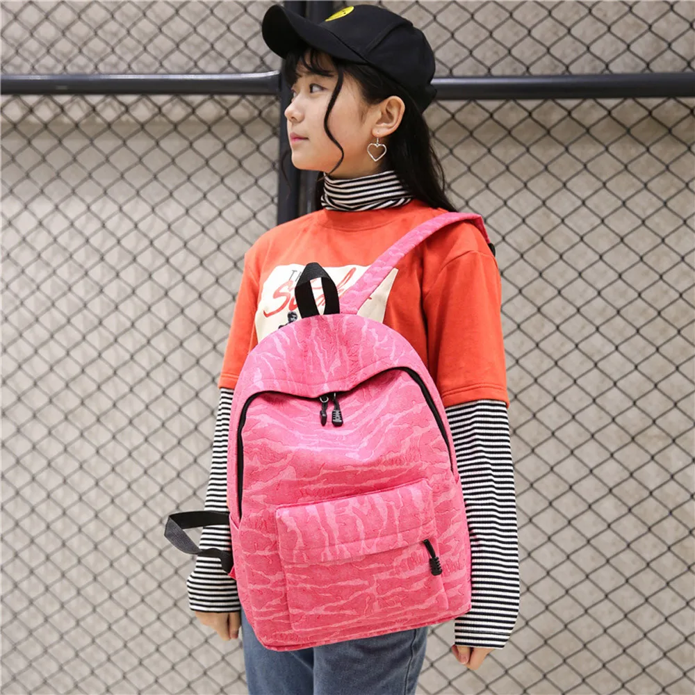 

Fashion Unisex Casual Flap Pocket Shoulder Backpack with Interior Slot Pocket Mochila Infantil Menina 5H