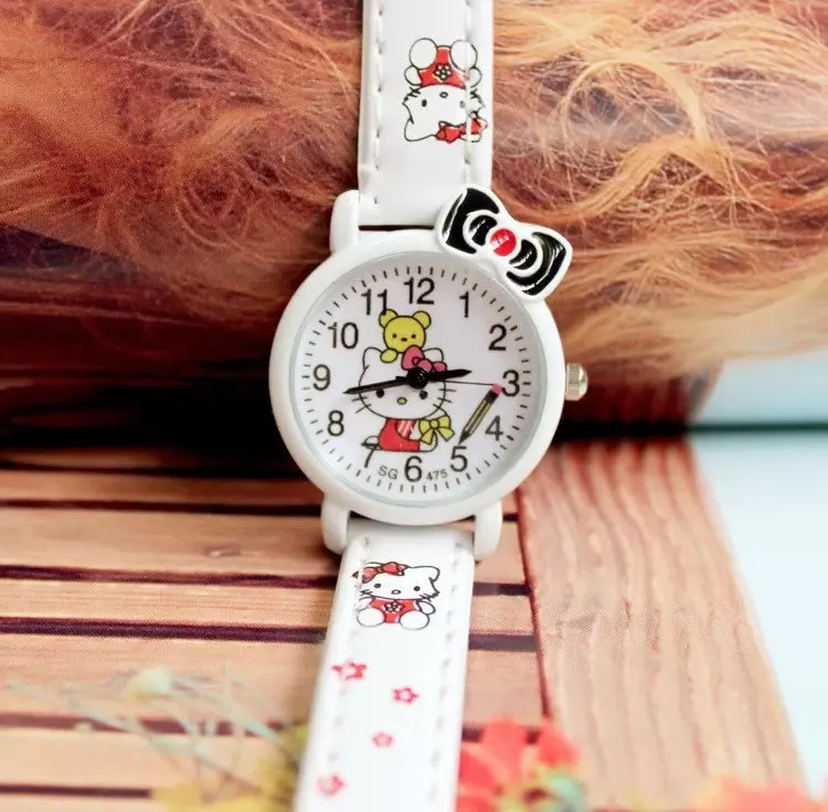 KT cat часы модные милые Мультяшные часы hello kitty часы для девочек часы для детей подарки для девочек