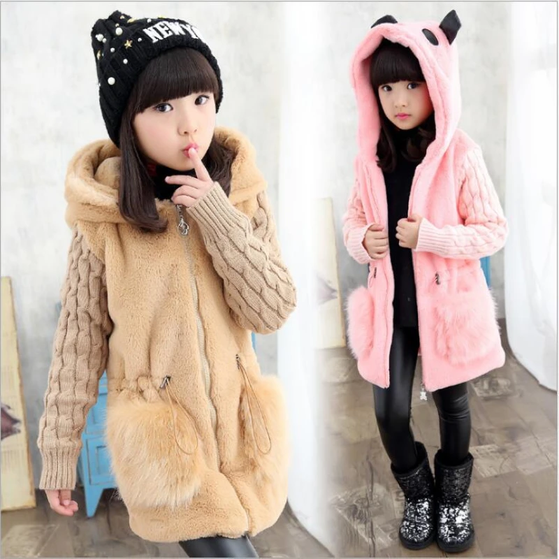 

Baby Jacket 2018 Autumn Winter Jacket Coat Kids Warm Thick Hooded Children Outerwear Coat Girl Clothing