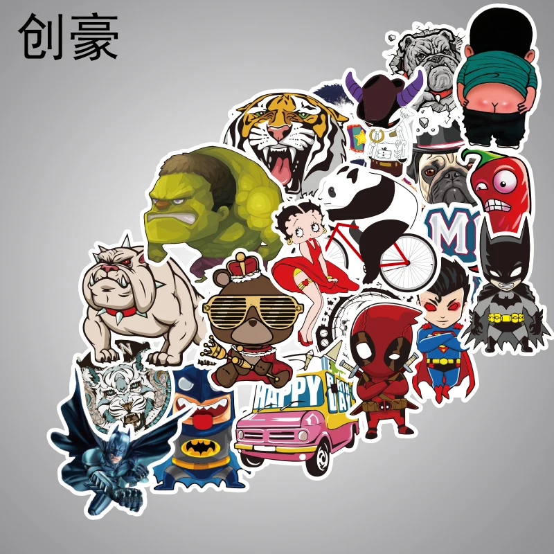 300 Pcs Not Repeating Waterproof Stickers for Home Decor Wall fridge Travel Suitcase Bike Sliding Plate