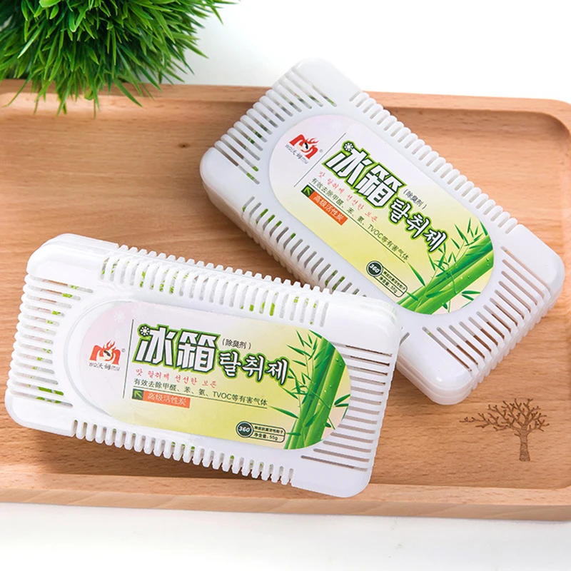 1Pc Household Refrigerator Deodorizing Box Charcoal Odor Absorber Natural Refrigerator Deodorizer Activated Charcoal Air Purifyi