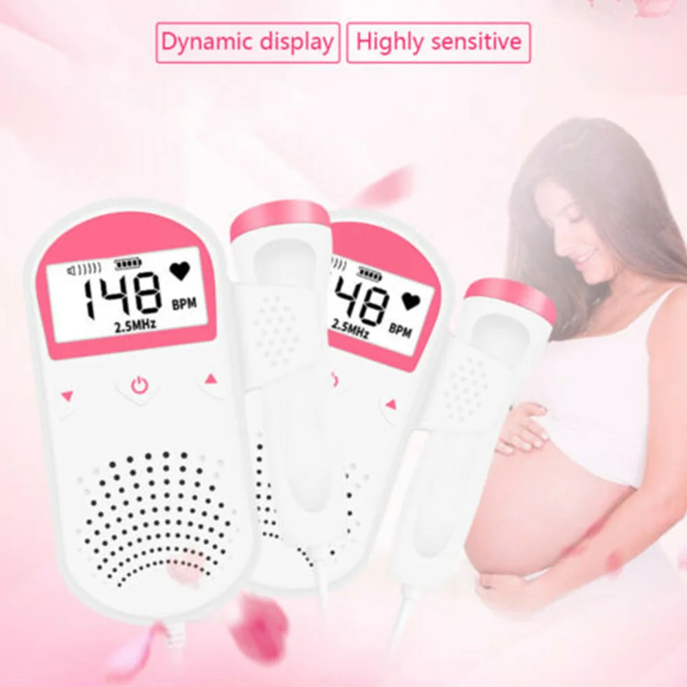 Карманный фетальный допплеровский монитор сердечного ритма FHR lcd зонд беременность плода беременность и уход за младенцем высокое качество