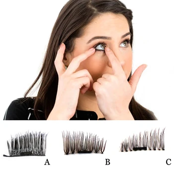 

4 Pcs/1 Pairs 3D Magnetic False Eyelashes Soft Natural Makeup Mink Magnet Fake Eyelashes Natural Eye Lashes Extension Handmade
