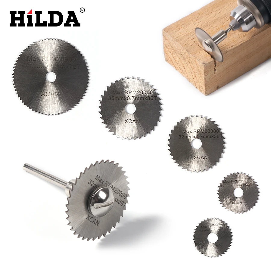 HILDA 5pcs HSS Saw Blades for Ratory Tools Circular Cutting Discs…