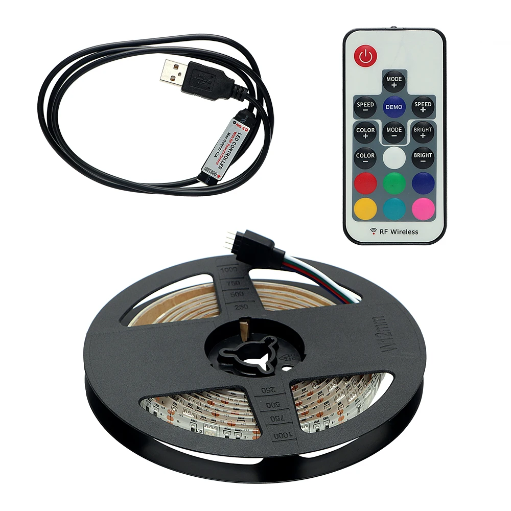 ITimo 5V 1M 2M RGB Светодиодные ленты 17Key РЧ пульт дистанционного управления