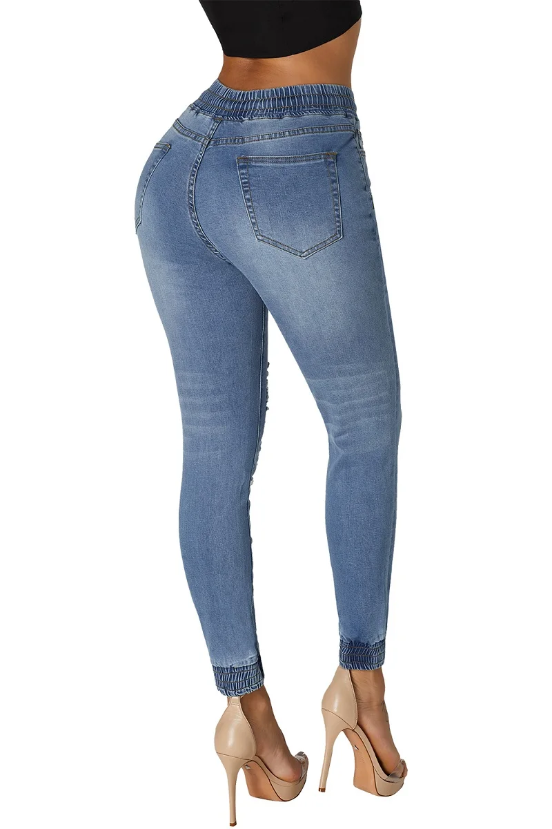 Light-Blue-Denim-Mode-Distressed-Jogger-Pants-LC786034-4-2
