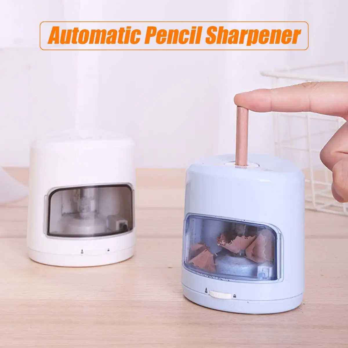 

Automatic Electric Pencil Sharpener Plastic Pencil Sharpener Battery Operated Student Children School Office Stationery