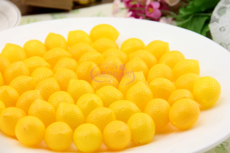 

Small yellow lemon plastic lemon mini fruit toys photography props artificial fruit decoration supplies