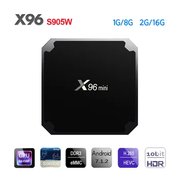 

X96 mini Smart TV Box Android 7.1.2 Amlogic S905W Quad Core 2.4GHz WiFi 1G8G/2G16G Wifi 4K HD Set-top Box Media Player PK H96