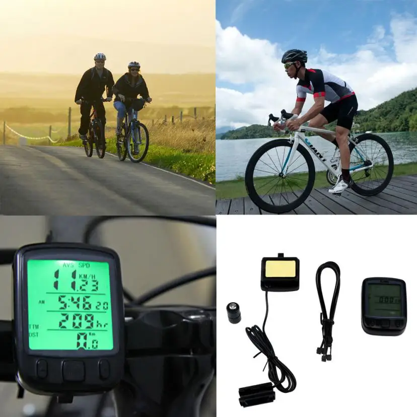 

Digital Speedometer Odometer LCD Waterproof Bike Bicycle Cycling Computer Speedo Stopwatch Gadget for Traveling Hiking PF5
