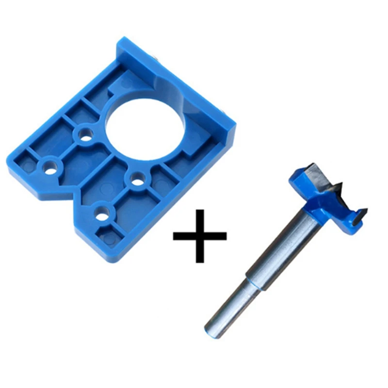 

Concealed Hinge Boring Jig+35Mm Bit Tools Tool Sets Decoration Accessories Home Impact
