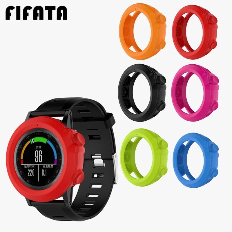 

FIFATA Silicone Protector Case For Garmin Fenix 3 Soft Protective Shell For Garmin Fenix 3 HR/Sapphire Quatix 3 Tactix Bravo