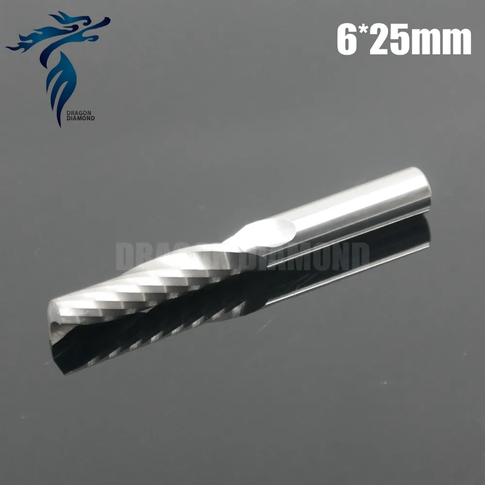 Buy 5pcs 6*25MM Single Flute Spiral Drill Bits, wood