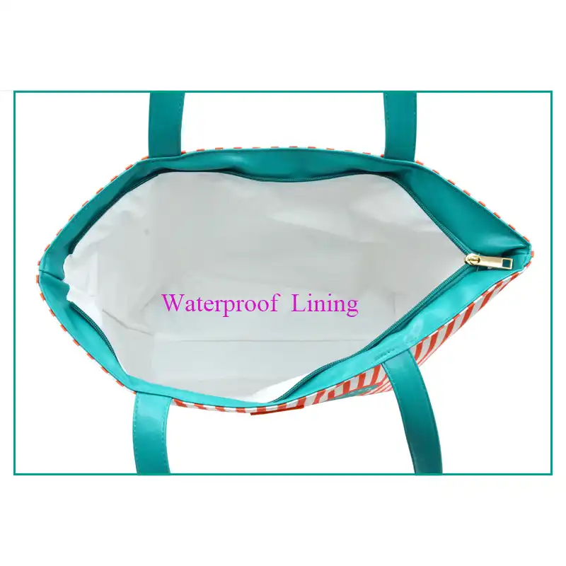 beach bags with waterproof lining
