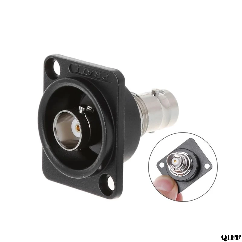 

D-Type Double BNC Plug Connector Chassis Panel Mount Adapter Audio Monitoring Parts Mar28