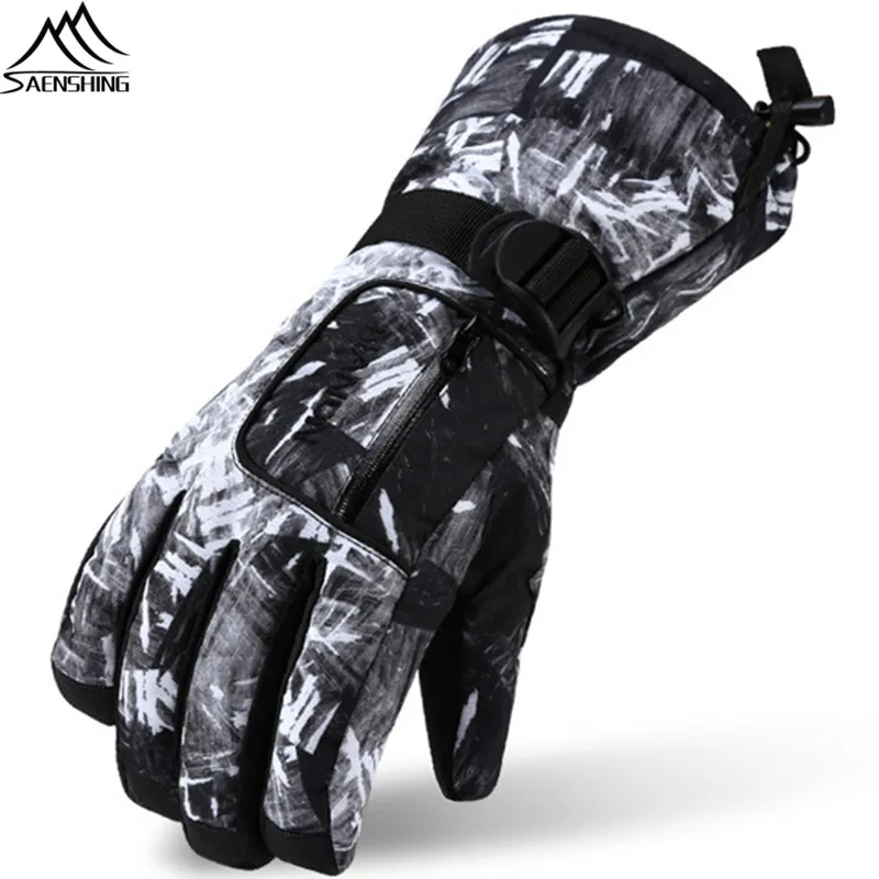 Saenshing Windproof Waterproof Ski Gloves Men Women Snowboard Gloves